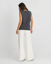 Esther | Rhinestone Argyle Cropped Knit Vest