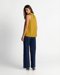 Saskia | Satin Cowl Neck Halter Top