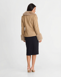 Primrose | Cropped Faux Suede Jacket