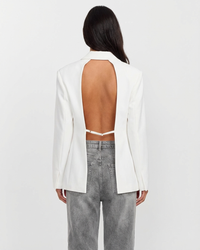 Elise | Relaxed Structured White Blazer