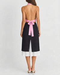 Lola | Contrast Hem A-Line Midi Skirt