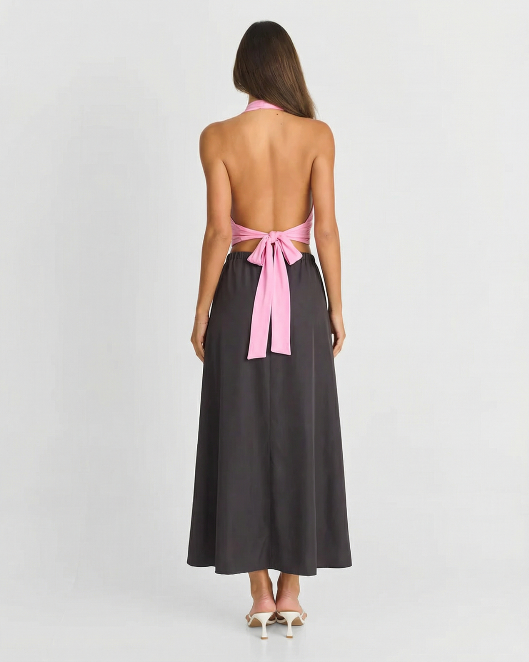 Ava | Modal Drawstring Flowy Midi Skirt