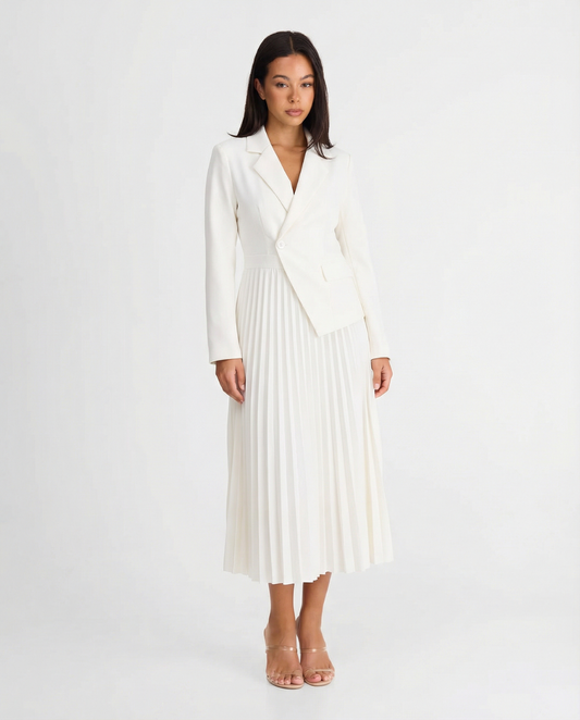 Camille | Elegant Pleated Blazer Dress