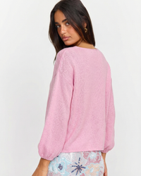 Rosie | Balloon Sleeve Open Front Ribbed Cuff Relaxed Cropped Knit Cardigan