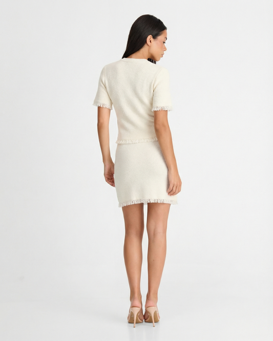 Matilda | Bouclé Knit Bow Co-ord Set