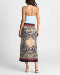 Poppy | Paisley Print Wrap Maxi Skirt