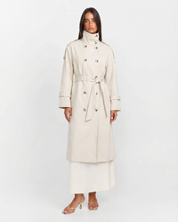 Wren | Longline Double-Breasted Trench Coat