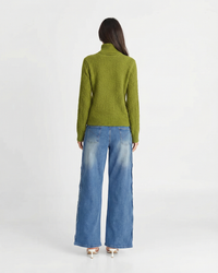 Aimee | High Stand Collar Button-Down Textured Knit Cardigan