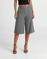 Rose | High-Waist Wide Leg Cropped Tailored Trousers