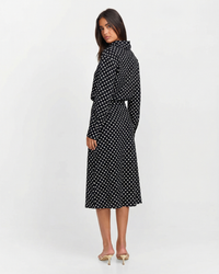 Lucy | Polka Dot Chiffon Tie Neck Matching Set
