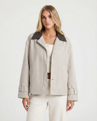 Zara | Cropped Check Blazer