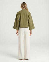 Louisa | Cropped Linen Summer Blazer