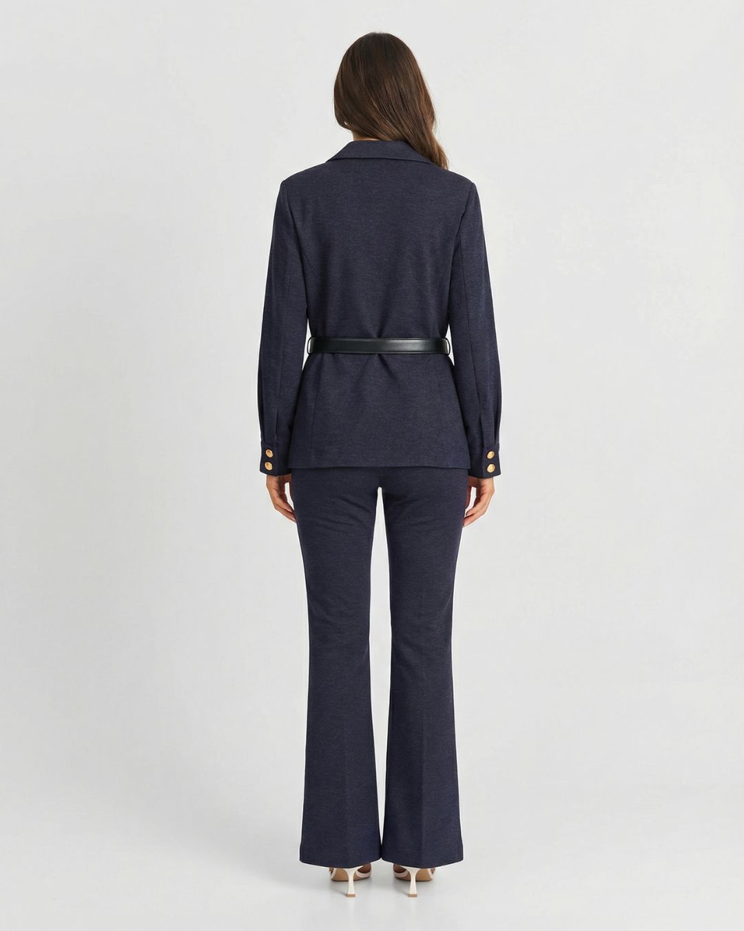 Grace | Belted Jersey Blazer Wide Leg Trouser Co-ord Set