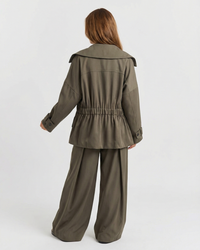 Beatrice | Wrap Jacket Wide Leg Trench-Style Co-ord Set