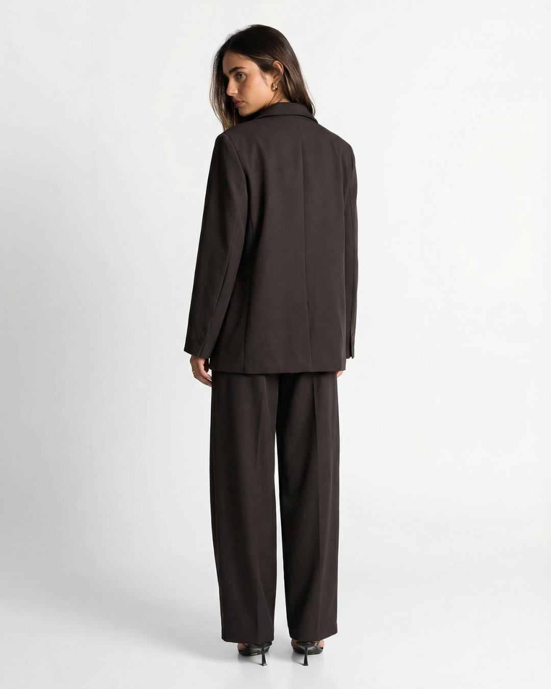 Grace | Linen Single-Breasted Blazer and Wide Leg Trouser Set