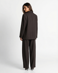 Grace | Linen Single-Breasted Blazer and Wide Leg Trouser Set