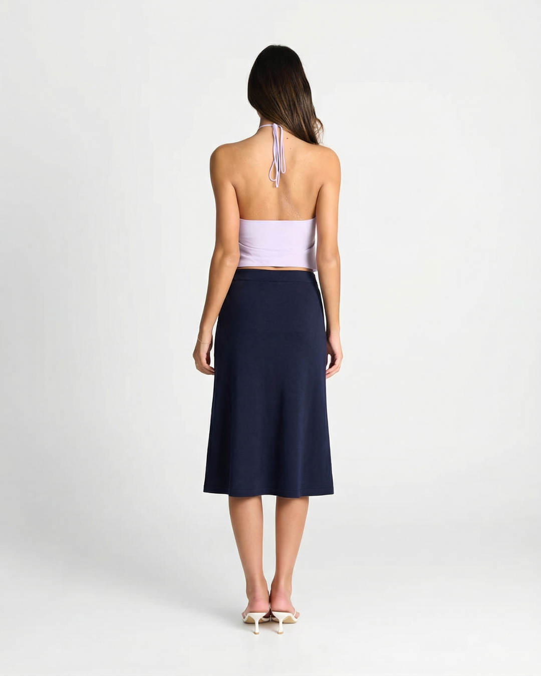 Summer | Elasticated Waist Jersey Midi Skirt