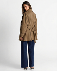 Anya | Cropped Double-Breasted Trench Coat