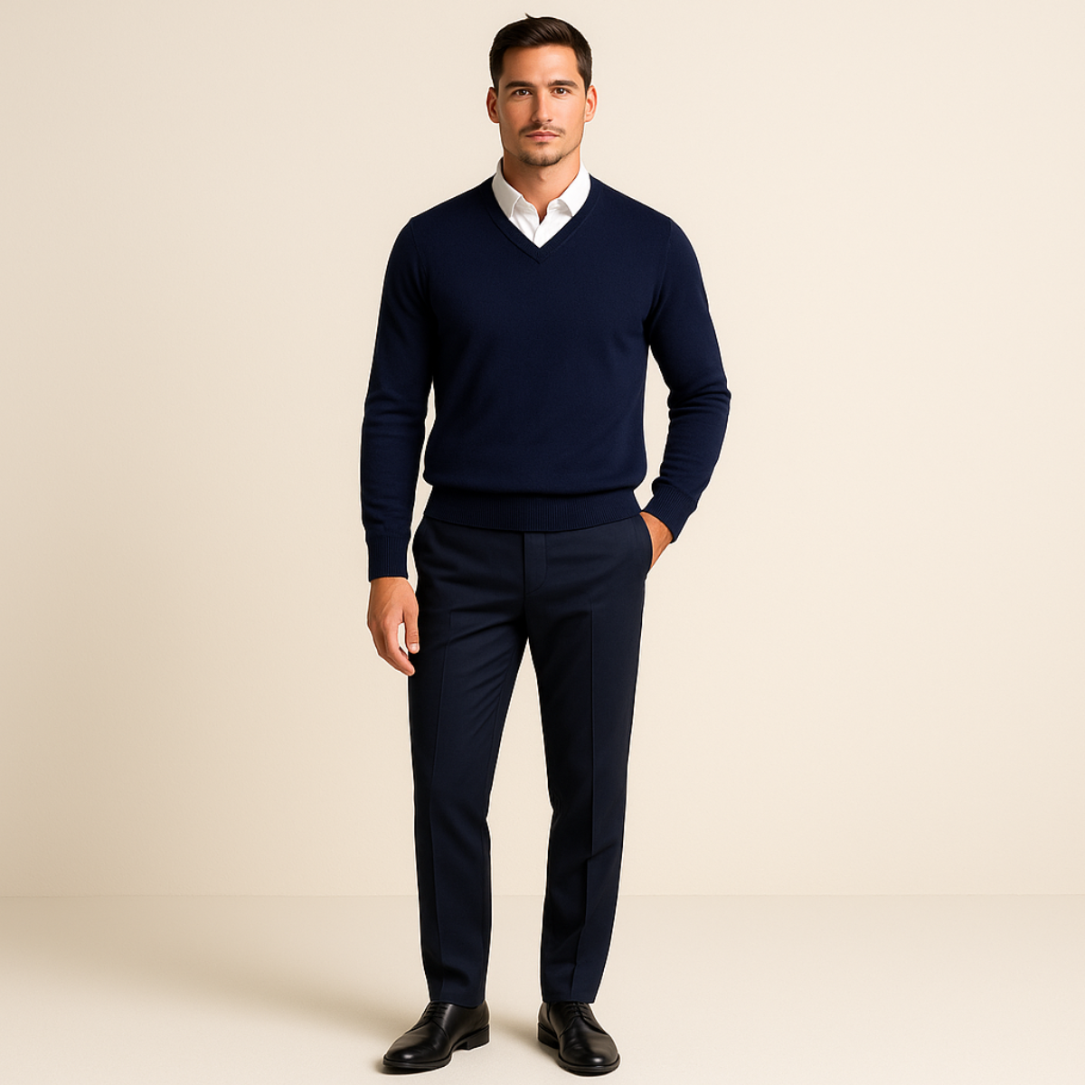 Sebastian | Cashmere V-Neck Knit Jumper