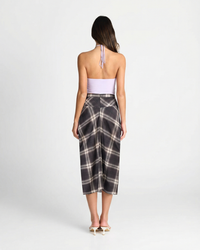 Nora | Plaid Wrap Midi Skirt