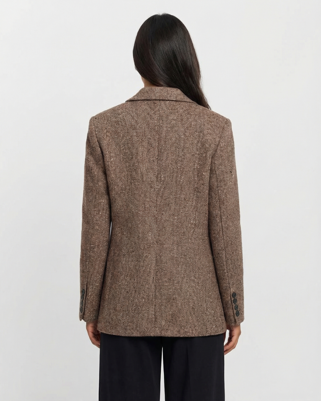 Verity | Oversized Textured Tweed Blazer