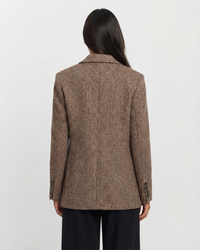 Verity | Oversized Textured Tweed Blazer