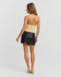 Sara | Sequin Wrap Mini Skirt