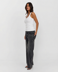 Mary | Ribbed Scoop Neck Fitted Vest Top