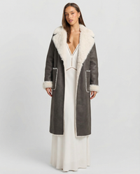 Elspeth | Longline Faux Shearling Coat