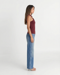 Paige | Twisted Halter Neck Top with Gold Buckle