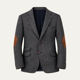 Linden | Single Breasted Herringbone Tweed Blazer