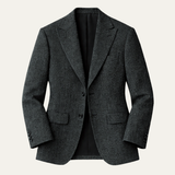 Logan | Tailored Tweed Fishbone Blazer Jacket