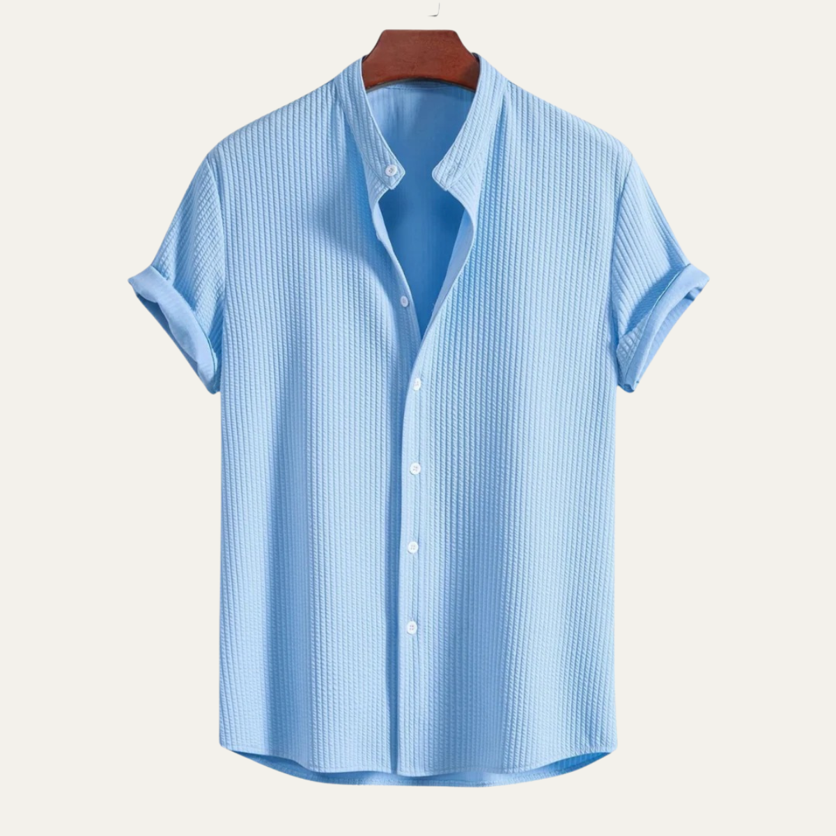Clifford Men's Button Up Summer Shirt in Blue