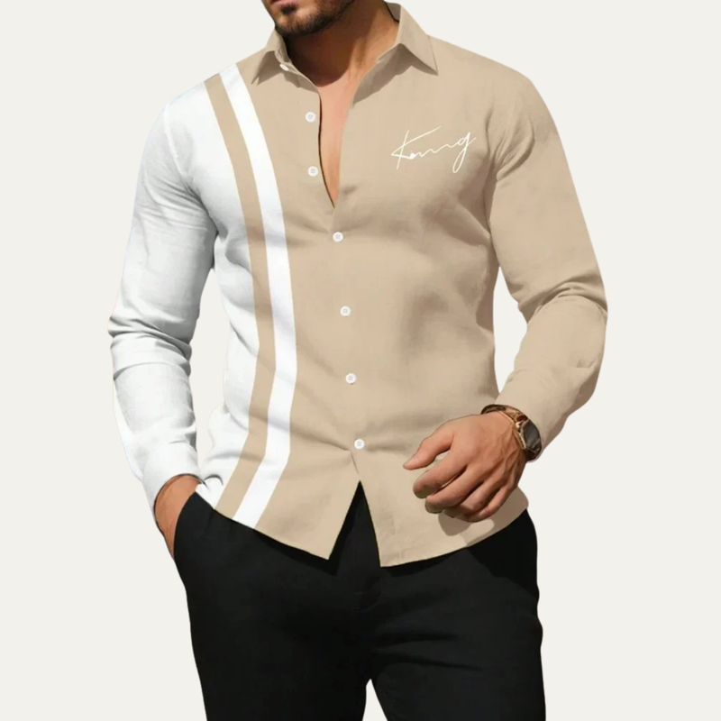 Alastair button-up shirt in Khaki