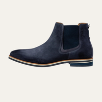 Torrington men's leather Chelsea boots in Suede Blue