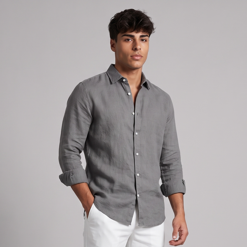 Demetrius | Relaxed Button Up Linen Summer Shirt