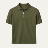 Cash | Men's Short Sleeve Zip Neck Polo Shirt
