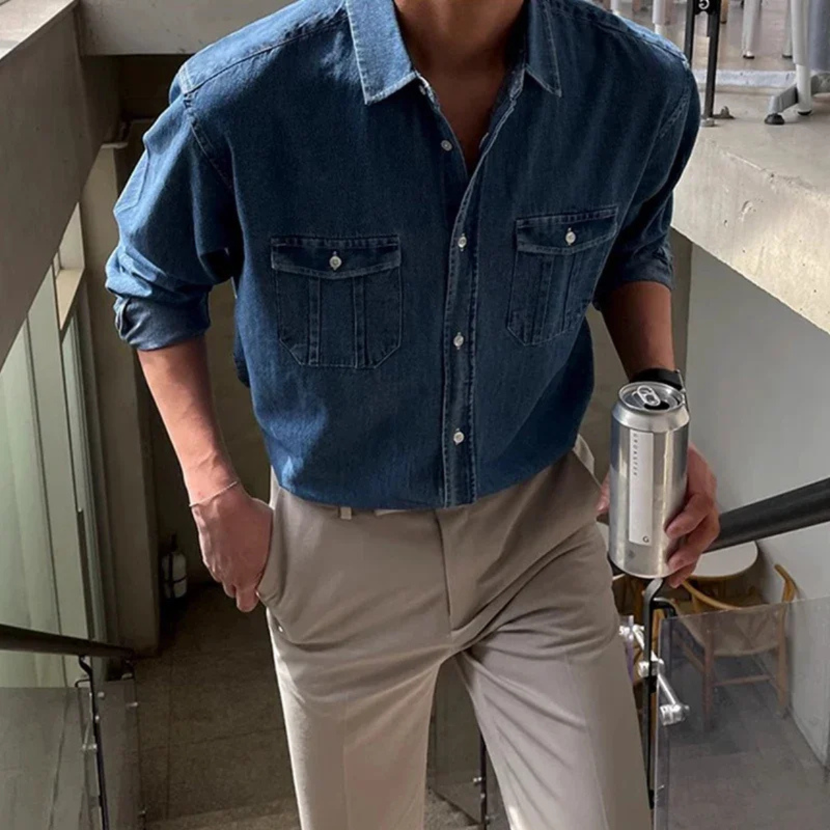 Tennyson denim shirt, fifth view