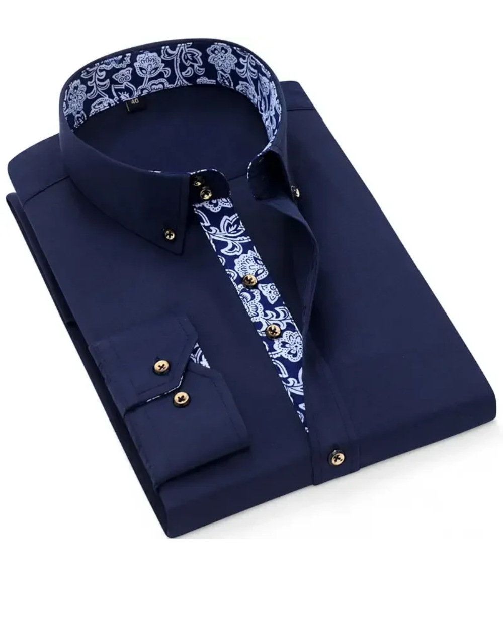 Warwick | Men's Button Down Shirt With Gold Accents