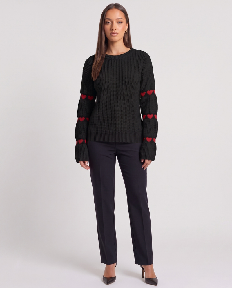 Imelda | Women's Long Sleeve Crew Neck Jumper Ribbed Knit