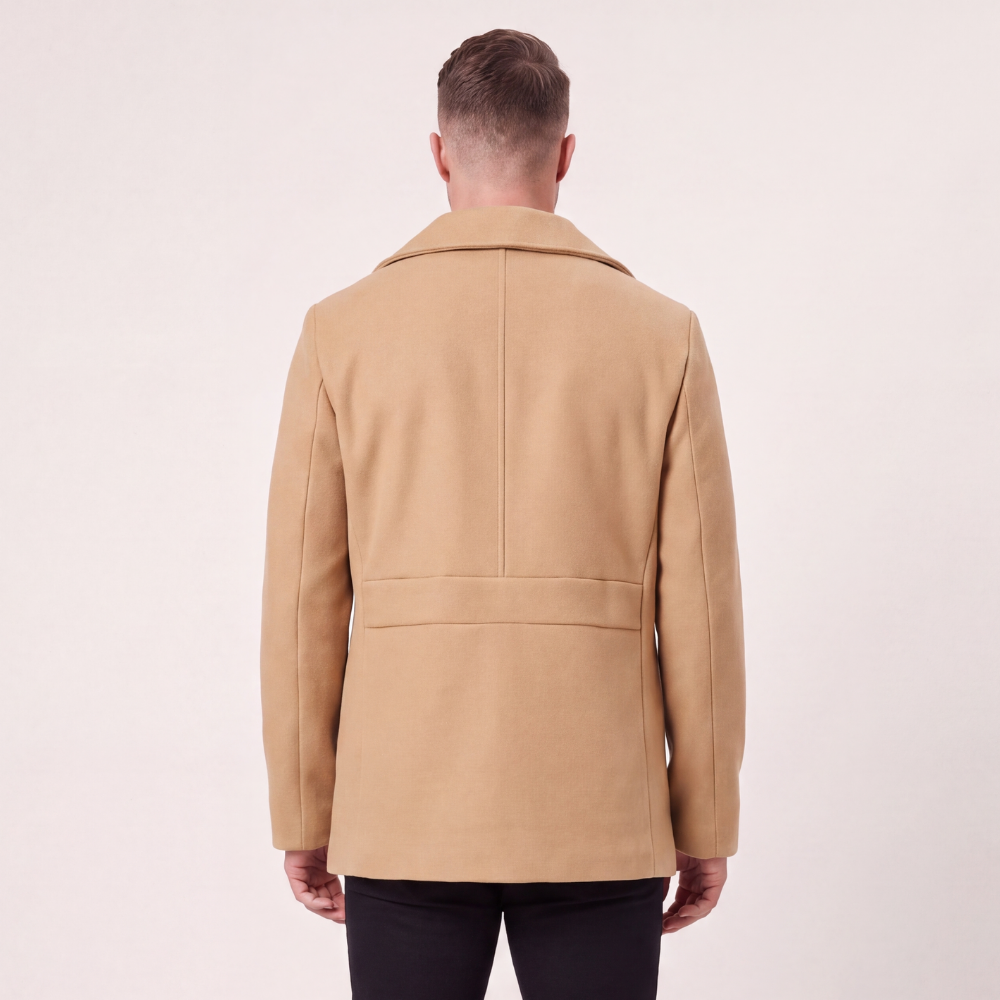 Rhys men's wool pea coat, view 8