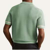 Sage knit shirt detail view 2