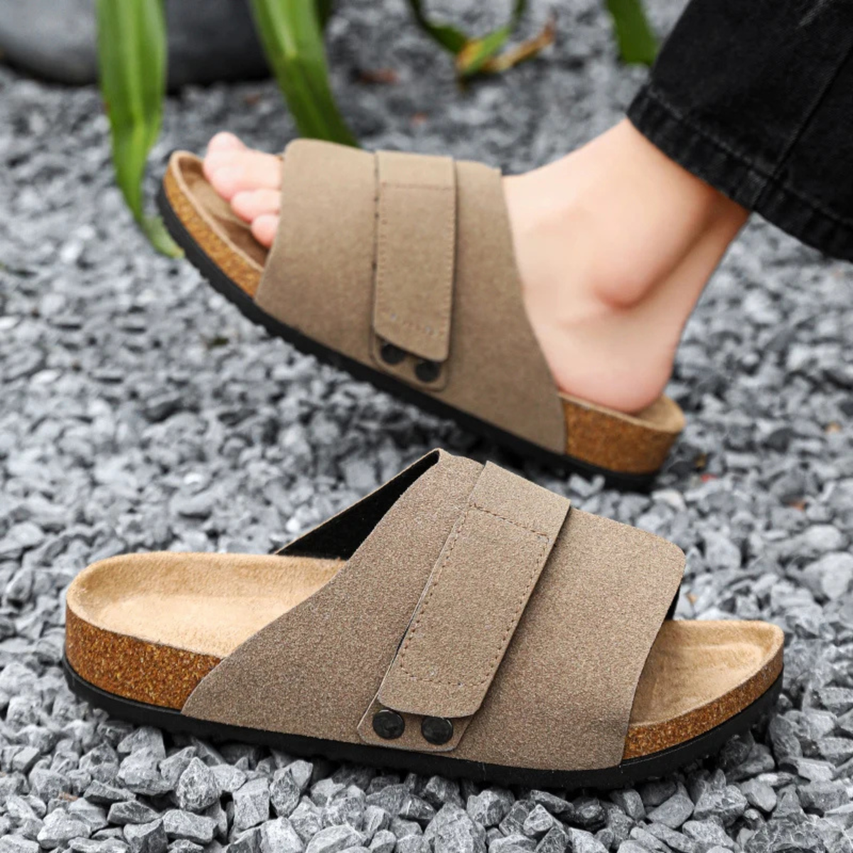 Irving | Double Strap Slide Sandals