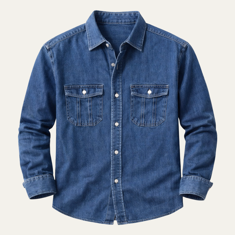 Tennyson denim shirt in Dark Blue