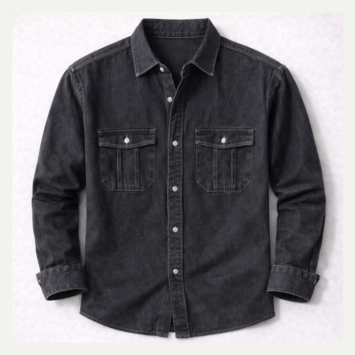 Tennyson denim shirt in Black