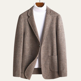 Magnus | Classic Tweed Texture Single Breasted Blazer
