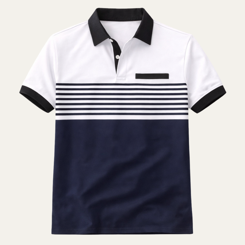 Basil polo shirt detail view