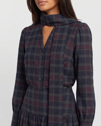 Anna check co-ord close-up