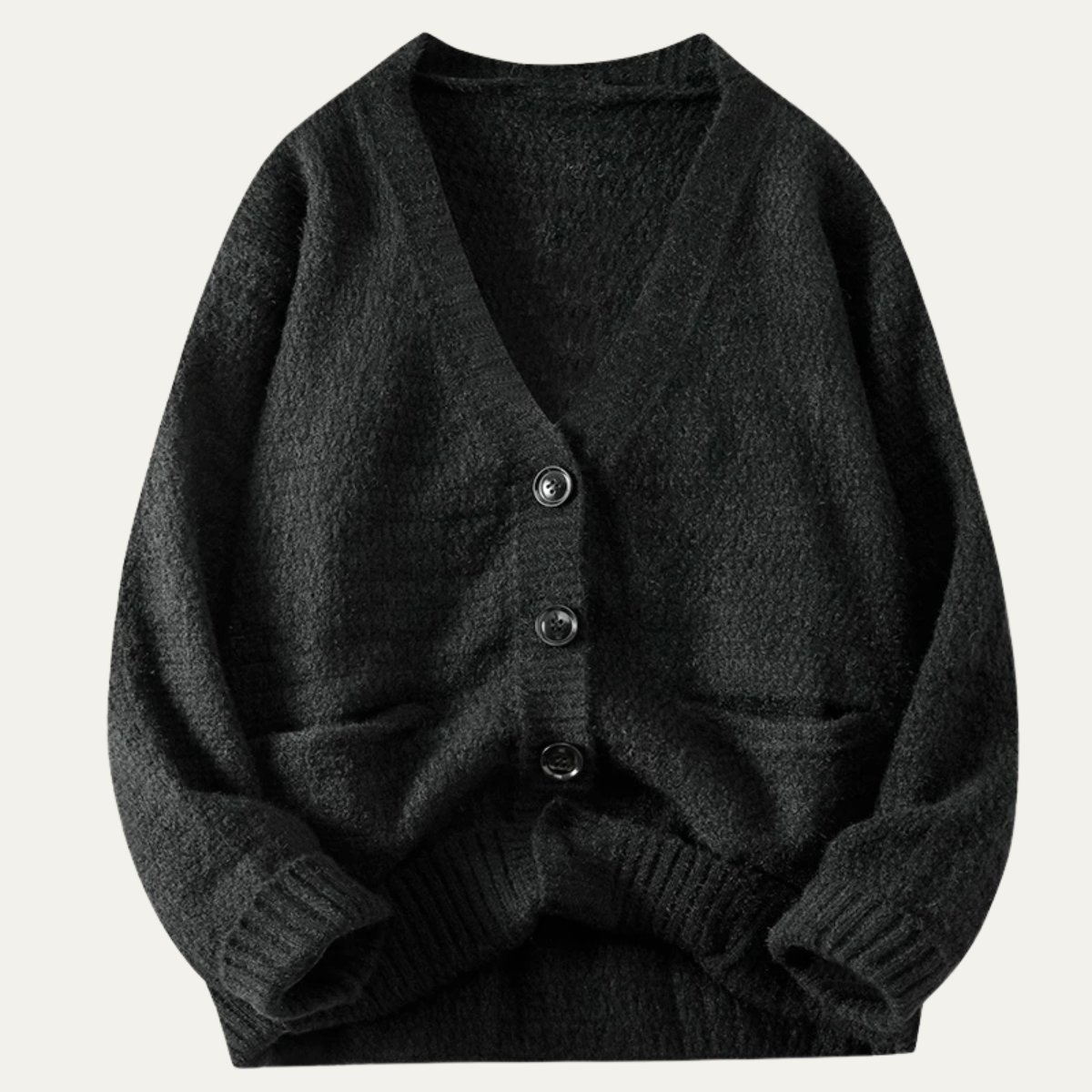 Everett | Men's V-Neck Button-Up Knit Cardigan