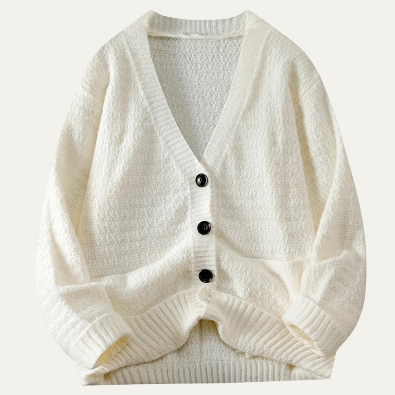 Everett | Men's V-Neck Button-Up Knit Cardigan